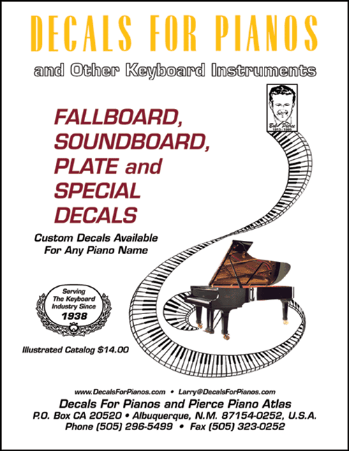 Decals For Pianos Catalog